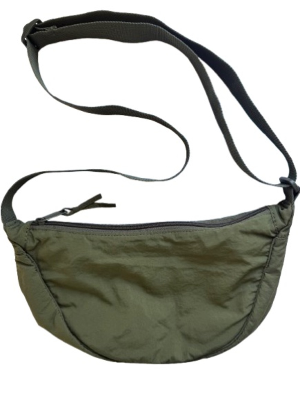GAP Nylon Round Crescent Cross-Body Bag Olive Green